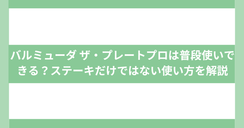 バルミューダ座プレートプロ　お家でステーキ